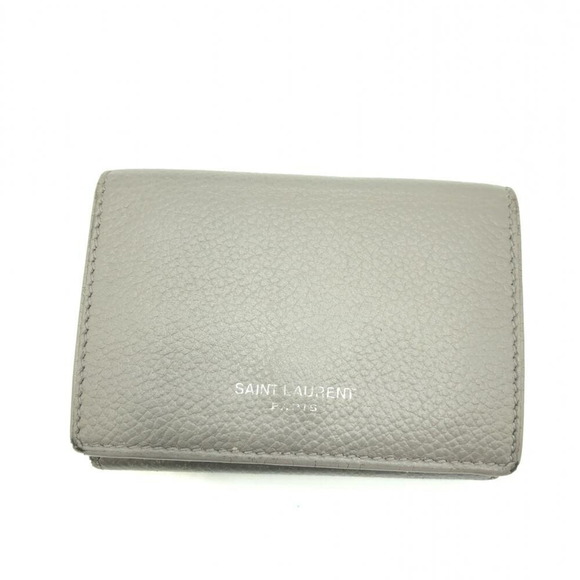 SAINT LAURENT Trifold Wallet Gray - Picture 1 of 8